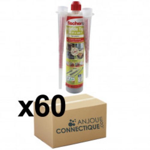 Lot de 60 Cartouches scellement chimique – Ton Pierre 300ml – Fischer