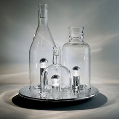 Lustre à 3 Lumières Bouteilles en Verre