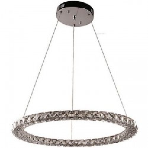 Lustre Bague en Cristal à LED Blanc