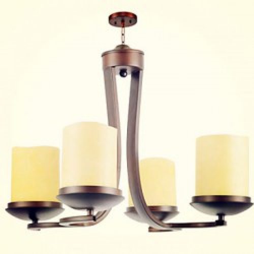 Lustre classique en Métal à 5 lampes en Verre