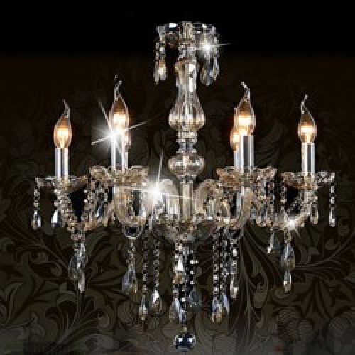 Lustre de luxe en Cristal à 6 lampes