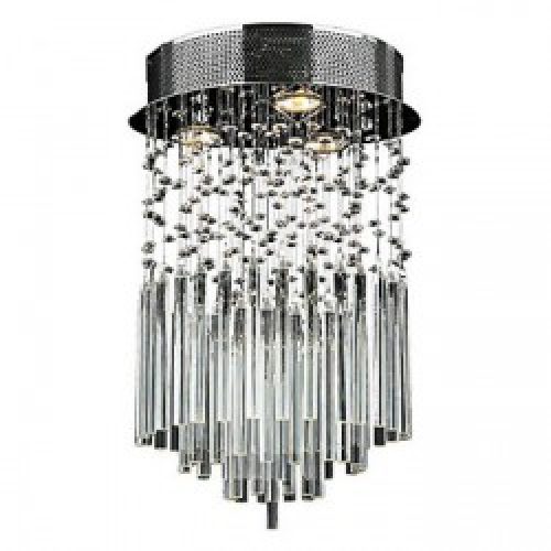 Lustre de plafond encastré en Cristal à 3 lumières