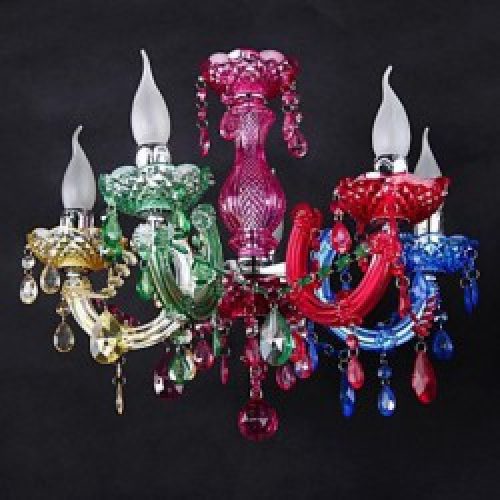 Lustre de Plafond multicolore en Cristal