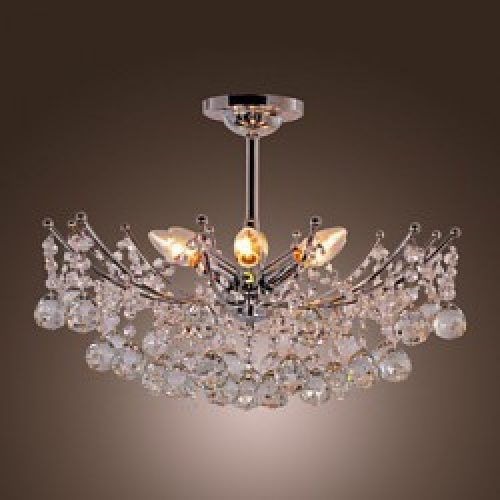 Lustre en Cristal à 6 slots à ampoule