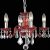 Lustre en cristal avec 4 slots rouges