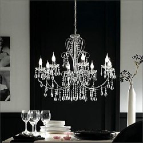 Lustre en Cristal avec Huit slots d’ampoule
