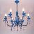 Lustre en Métal à 6 lampes style rustique – Bleu