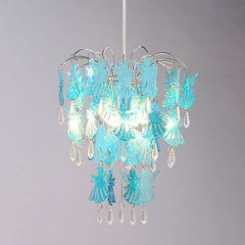 Lustre en Métal à décor en Plastique Bleu