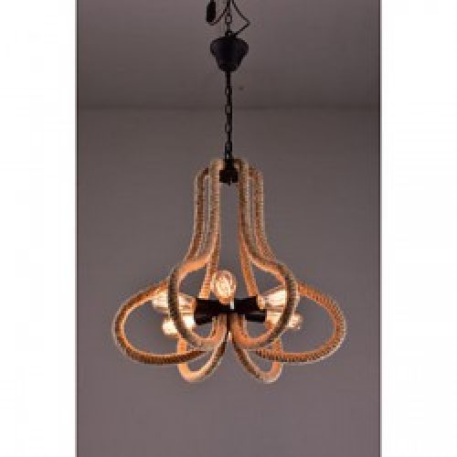 Lustre en métal Noir à 5 ampoules