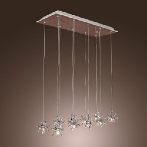 Lustre Florale en Cristal avec 10 slots à ampoule