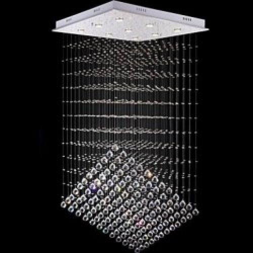 Lustre Transparent en Cristal Argenté