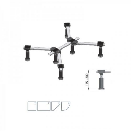 Mabo DWF 6 Pieds de Receveur de douche en Acrylique/acier jusqu’à 120x120cm (101330)