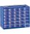 Magasin a petits compartiments bleu avec 30 tiroirs l365mm, h270mm, p150mm