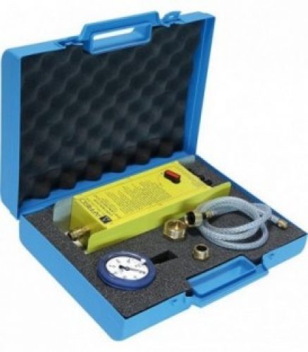 Mallette vérification étanchéité gaz micro-compresseur + raccords + embout flexible