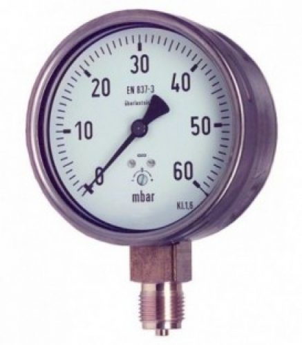 manometre a capsule KP 100.3 0-60mbars, DN15 (1/2&Prime;) diamètre 100mm