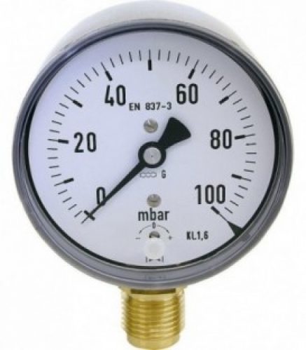 manometre a capsule KP 80.4 0-100mbars DN15 (1/2&Prime;). diamètre 80mm
