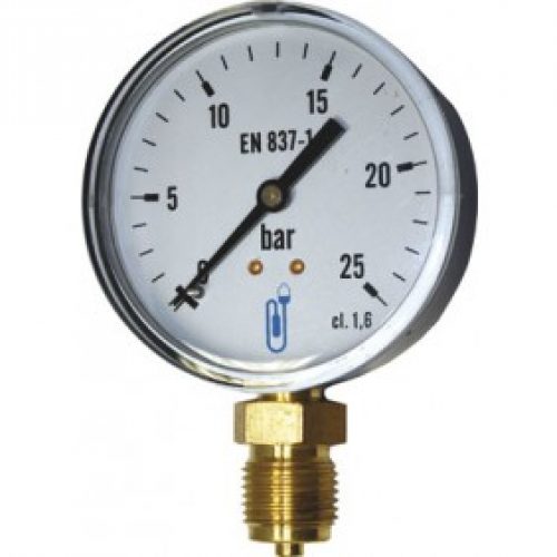 Manomètre vertical en acier – diamètre 80 mm