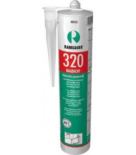 Masse d´étanchéification de construction Hybrid 320 blanc 310ml contrôlée pour une utilisation dans le domaine alime…