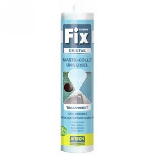 Mastic-colle transparent pour le verre – Superfix Cristal
