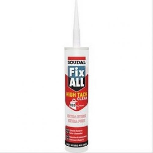Mastic Fix All Soudal High Tack 290ml charge lourde transparent