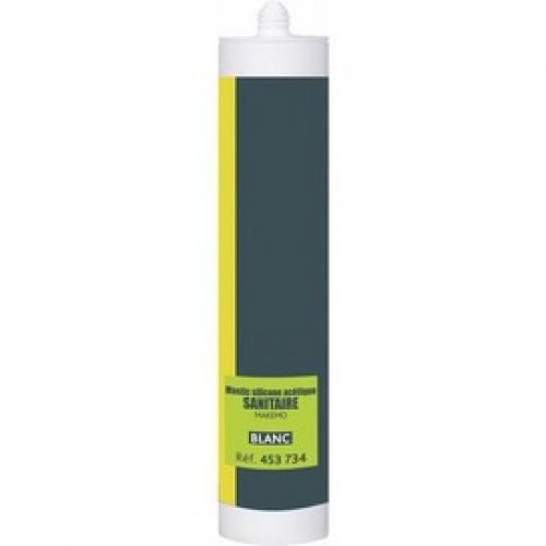 Mastic sanitaire silicone acétique Makemo P-Pro translucide 300ml – à l&rsquo;unité