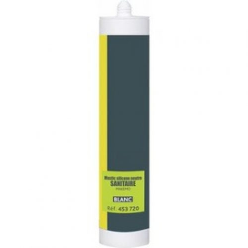 Mastic sanitaire silicone neutre Makemo P-Pro blanc 300ml – à l&rsquo;unité