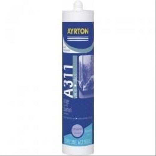 Mastic vitrier silicone acétique A 311 Ayrton translucide 300ml – AYRTON