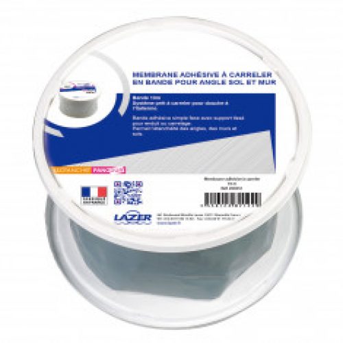 Membrane adhésive à carreler en bande pour angle sol et mur – 10m