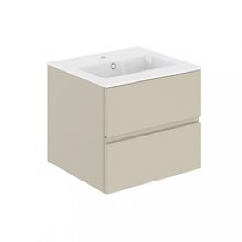 Meuble 2 tiroirs avec plan vasque 60,5 cm Mood…