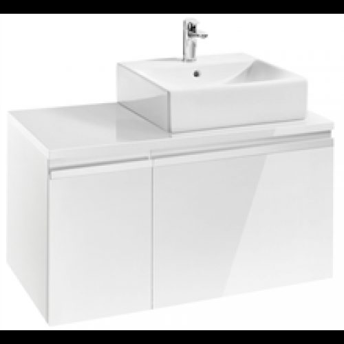 Meuble 90 cm Blanc brillant Heima Roca
