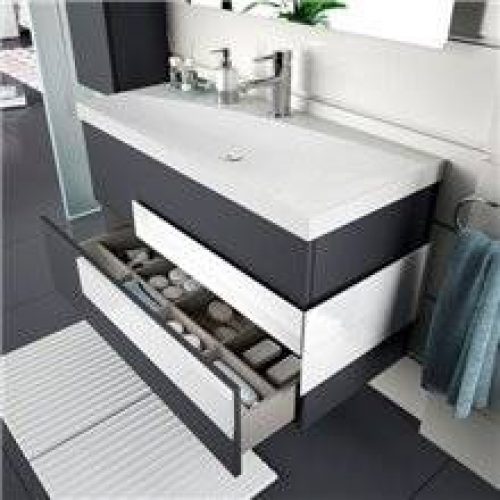 Meuble Anthracite mat/Blanc CRONOS SALGAR