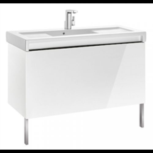 Meuble avec plan vasque 110 cm blanc Stratum-N…