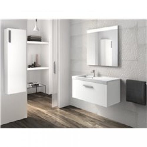 Meuble avec plan vasque un tiroir blanc Prisma…