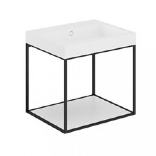 Meuble avec étagère fixe et plan vasque mat 60…