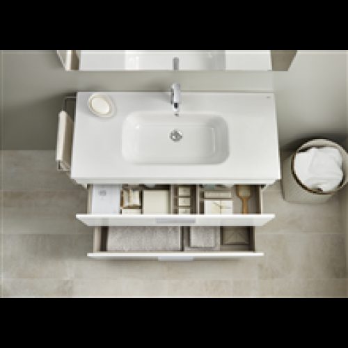 Meuble blanc 100 cm 3 tiroirs Debba Roca