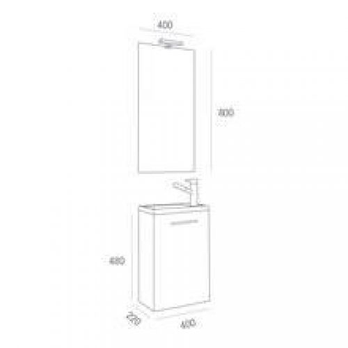 Meuble Blanc avec porte SALGAR MICRO