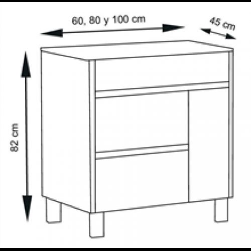 Meuble blanc brillant Caprera TEGLER