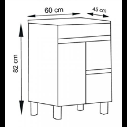 Meuble blanc brillant Ísquia TEGLER