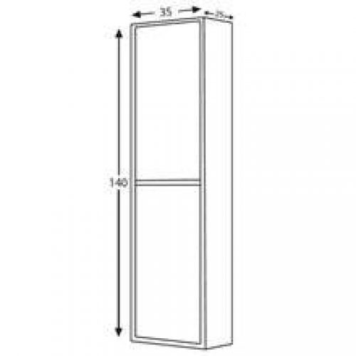 Meuble colonne blanc brillant Florence TEGLER