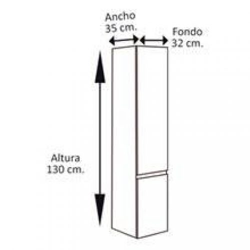 Meuble colonne blanche brillant TEGLER