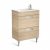 Meuble compact Unik DEBBA 600 2 tiroirs et lavabo DISPONIBLE en 4 COLORIS