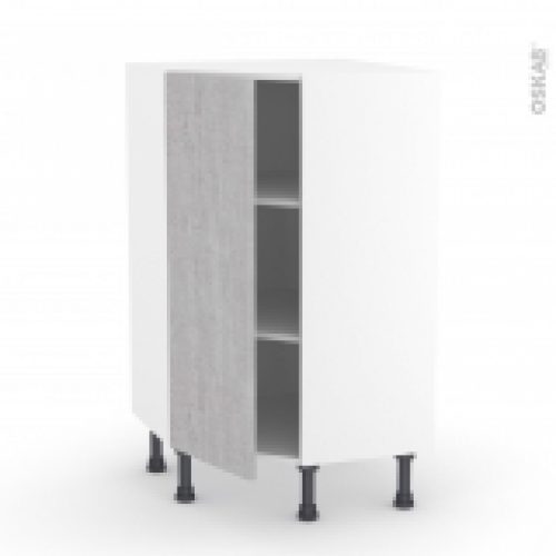 Meuble De Cuisine Angle Bas Hoda Beton 1 Porte N23 L40 Cm L65 X H92 X P37Cm
