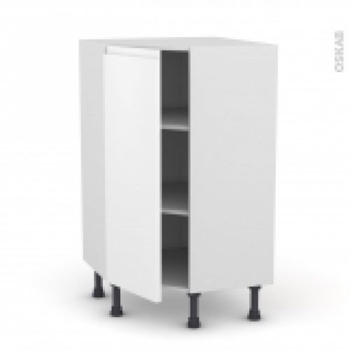 Meuble De Cuisine Angle Bas Ipoma Blanc Mat 1 Porte N23 L40 Cm L65 X H92 X P37Cm