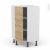 Meuble De Cuisine Angle Bas Ipoma Chene Naturel 1 Porte N23 L40 Cm L65 X H92 X P37Cm