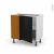 Meuble De Cuisine Angle Bas Ipoma Noir Mat 1 Porte N19 L40 Cm L80 X H70 X P58 Cm