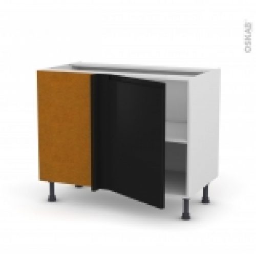 Meuble De Cuisine Angle Bas Ipoma Noir Mat 1 Porte N20 L50 Cm L100 X H70 X P58 Cm