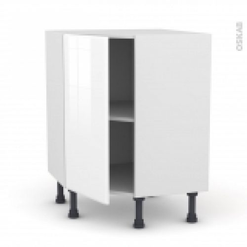 Meuble De Cuisine Angle Bas Iris Blanc 1 Porte N19 L40 Cm L65 X H70 X P37Cm