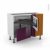 Meuble De Cuisine Angle Bas Keria Aubergine Demi Lune Coulissant Epoxy Tirant Droit 2 Tiroirs L60 Cm L100 X H70 X P58 Cm