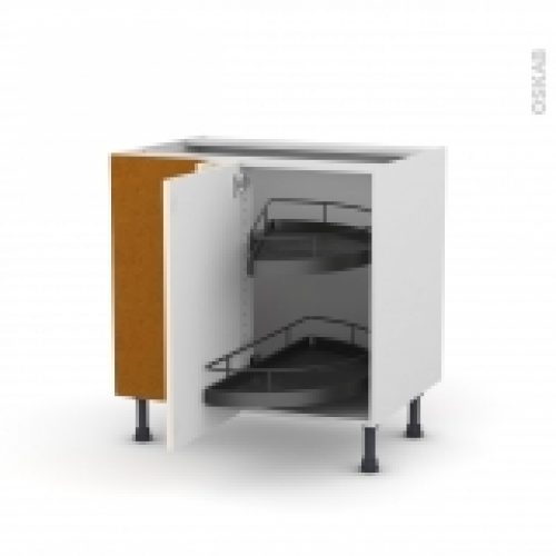 Meuble De Cuisine Angle Bas Keria Ivoire Demi Lune Epoxy 1 Porte N19 L40 Cm L80 X H70 X P58 Cm