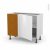 Meuble De Cuisine Angle Bas Reversible Bora Blanc 1 Porte N20 L50 Cm L100 X H70 X P58 Cm